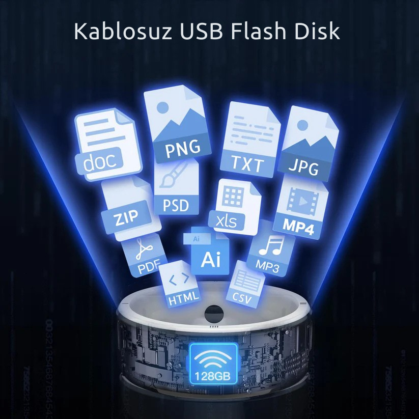 Jackom R5 IC-ID-NFC, Kablosuz Flash Disk ve Enerji Taşlı Akıllı Yüzük