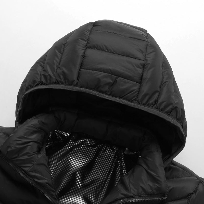 Kapşonlu, 25 Bölge Karbonfiber Isıtmalı, Su İtici, Pamuk Dolgulu, Dayanıklı Unisex Kışlık Mont