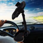 360 Derece Dönen Torpido Üstü Uzunluk Ayarlamalı Vantuzlu Teleskopik Araç Telefon Tutucu