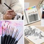 10 Adet Hobi ve Araba Rötüş Fırça Seti – İnce Detay Boyama, Model Yapımı ve Araç Çizik Giderme İçin Çok Amaçlı Fırça Takımı