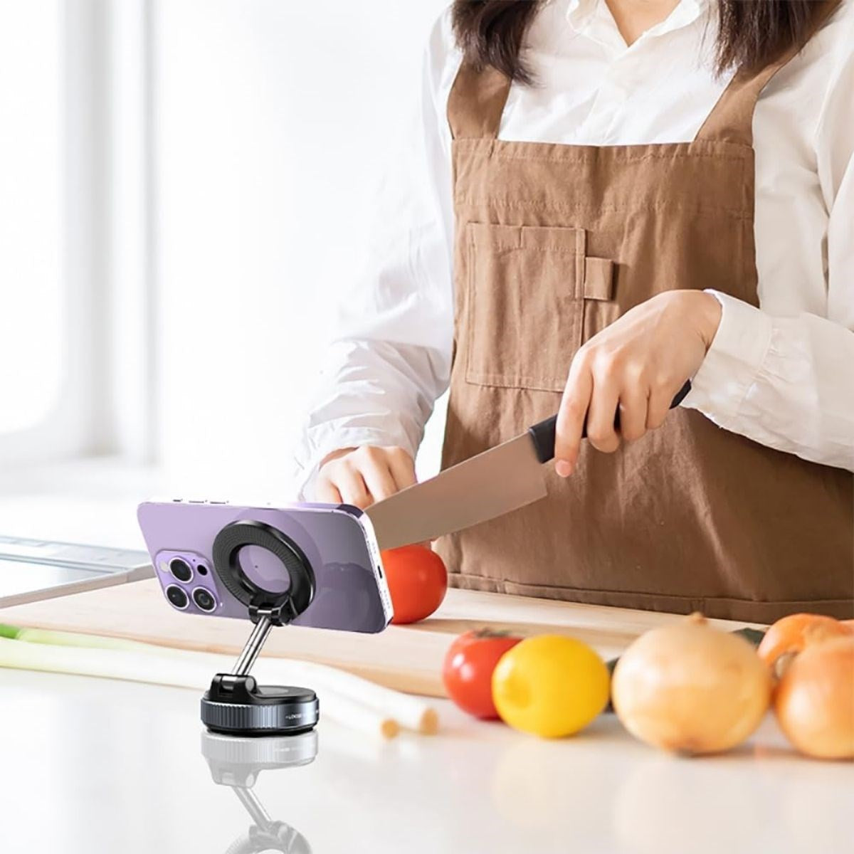 Vakumlu Manyetik Telefon Tutucu – Güçlü Vakum 360° Döner Araç İçi Telefon Standı, Ultra Sabit Manyetik Destekli Mobil Cihaz Aparatı