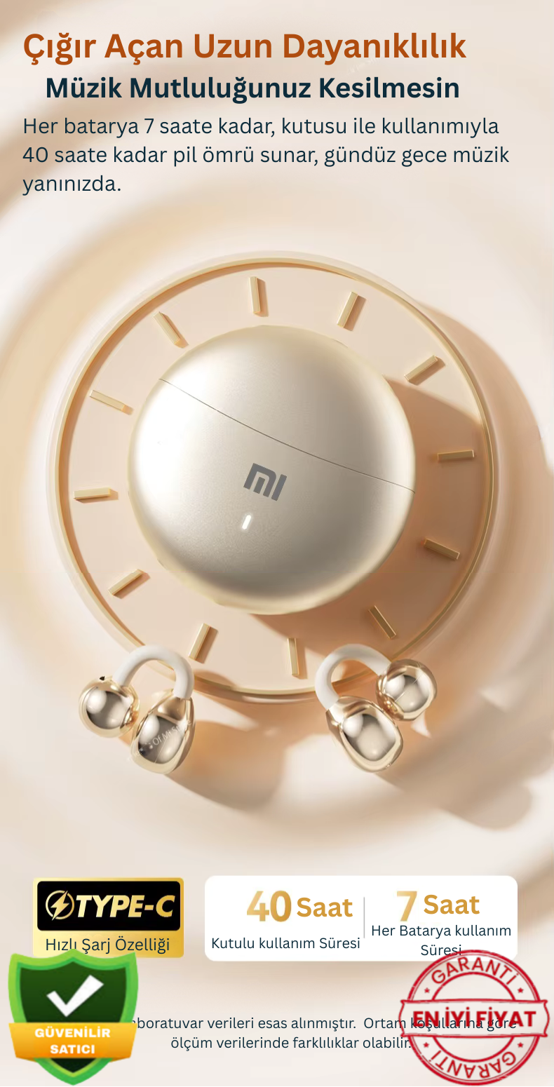 Xiaomi Berlin 9D Surround Stereo Kemik İletim Wireless Küpe Kulaklık