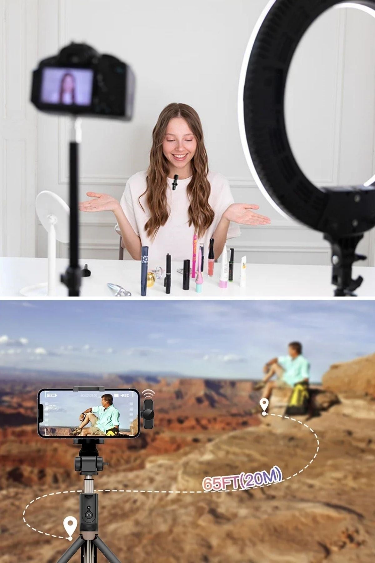 Type C Uyumlu İphone Dönüştürücülü Kablosuz Yaka Mikrofonu Android ve İphone Uyumlu Mini Mikrofon