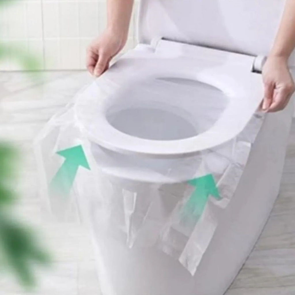 50 Adet Kullan At Pratik Kullanımlı Hijyenik Klozet Kapağı Poşeti