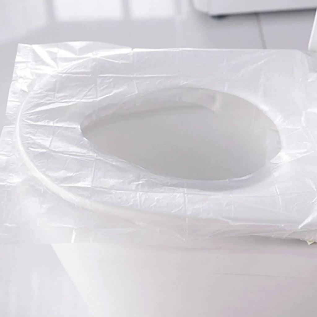 50 Adet Kullan At Pratik Kullanımlı Hijyenik Klozet Kapağı Poşeti