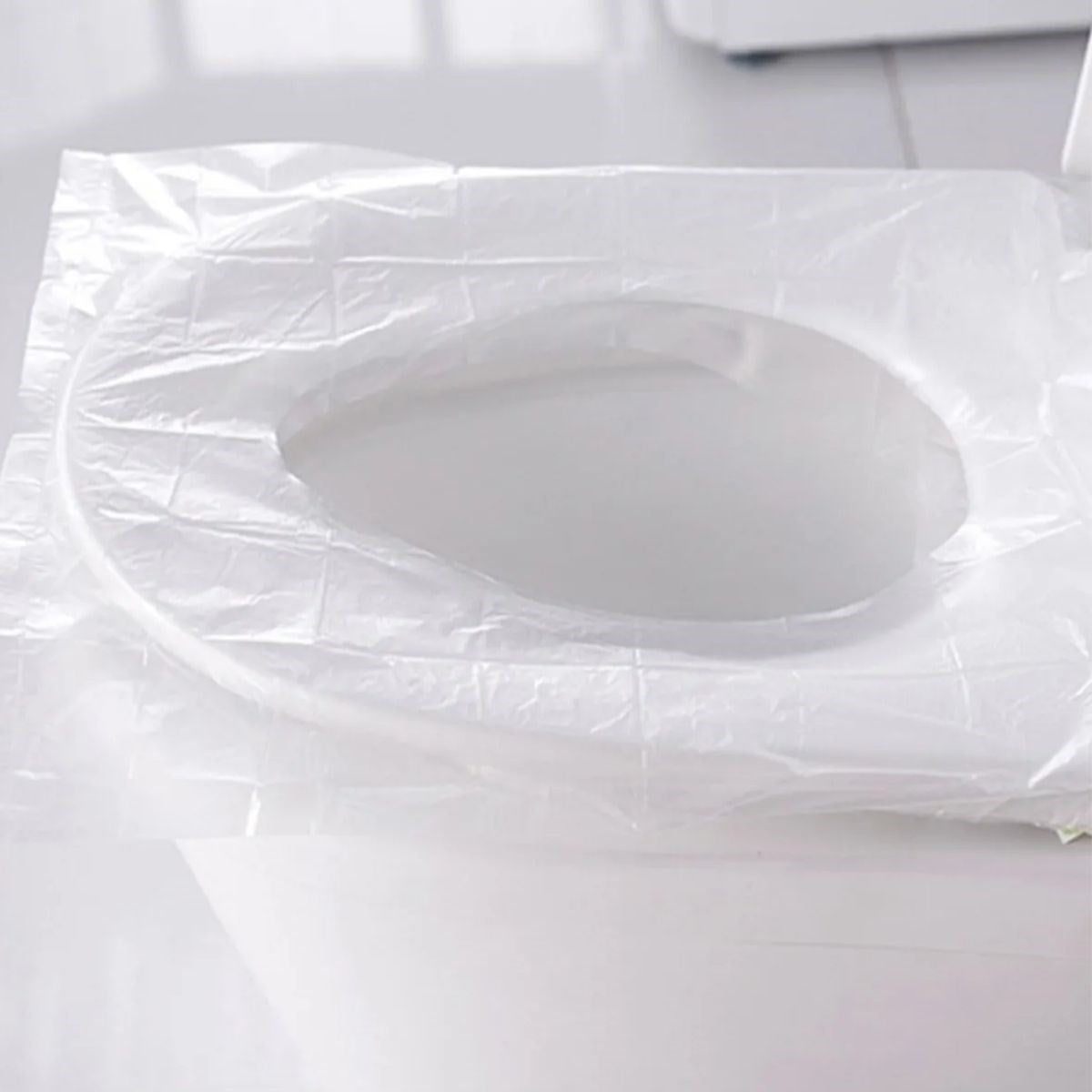 50 Adet Kullan At Pratik Kullanımlı Hijyenik Klozet Kapağı Poşeti