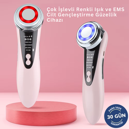 Face EMS, Led Terapi, Sonic Titreşimlerle Yüz ve Boyun Bölgesi Sıkılaştırma - Gençleştirme - Bakım Güzellik Cihazı
