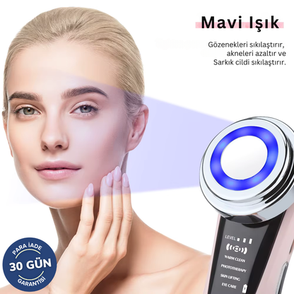 Face EMS, Led Terapi, Sonic Titreşimlerle Yüz ve Boyun Bölgesi Sıkılaştırma - Gençleştirme - Bakım Güzellik Cihazı