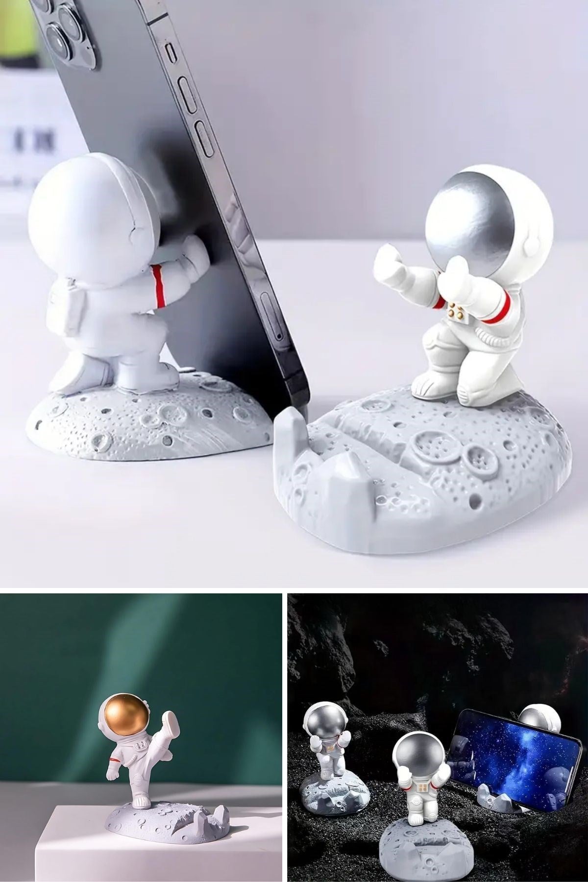 Mini Astronot Model Telefon ve Tablet Tutucu Standı