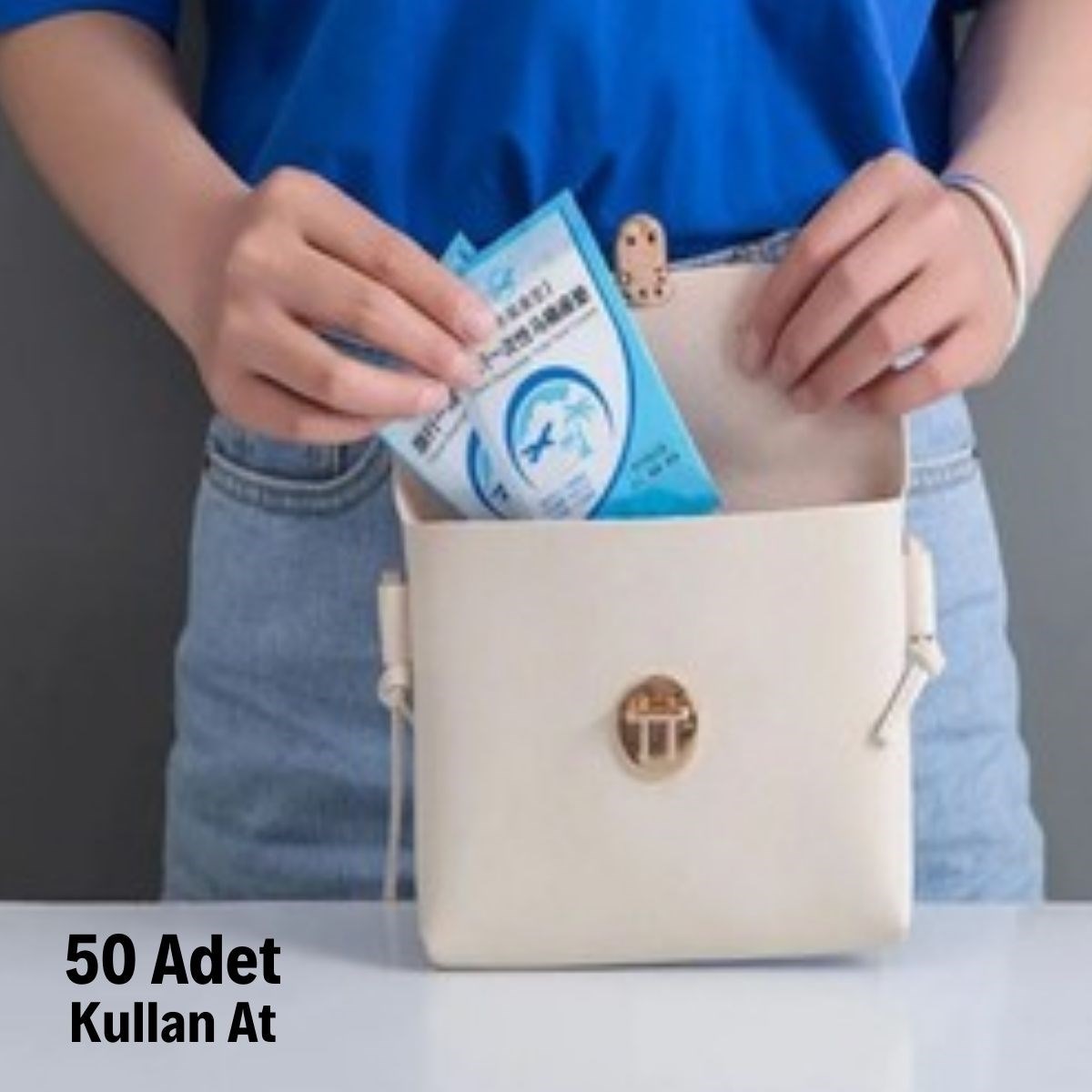 50 Adet Kullan At Pratik Kullanımlı Hijyenik Klozet Kapağı Poşeti